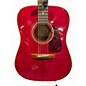 Used Fender DG22S Red Acoustic Guitar