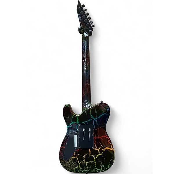 Used ESP LTD Eclipse Custom '87 Rainbow Crackle Solid Body Electric Guitar
