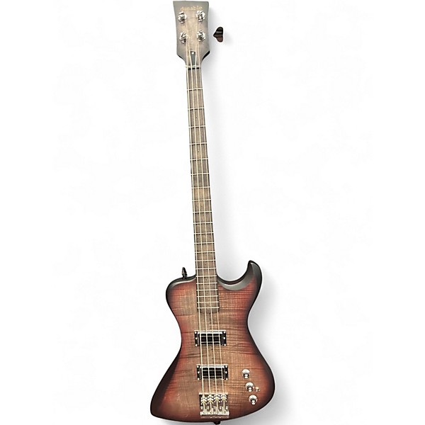Used Dunable Guitars R2 GREY RED BURST Electric Bass Guitar