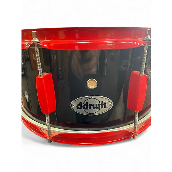 Used 2020s ddrum 14in Diablo Red & Black Drum