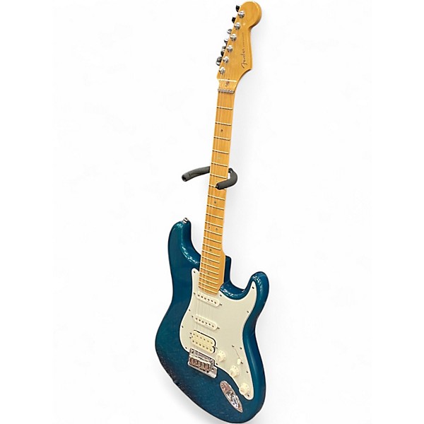 Used 2000 Fender American Deluxe Fat Stratocaster Teal Green Transparent Solid Body Electric Guitar