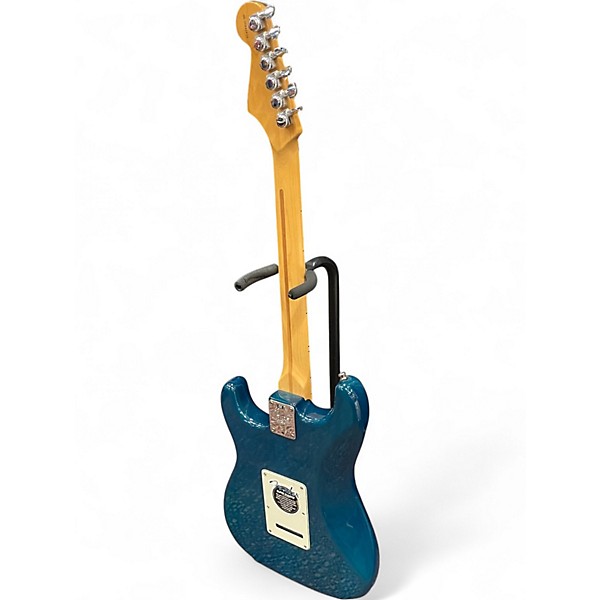 Used 2000 Fender American Deluxe Fat Stratocaster Teal Green Transparent Solid Body Electric Guitar