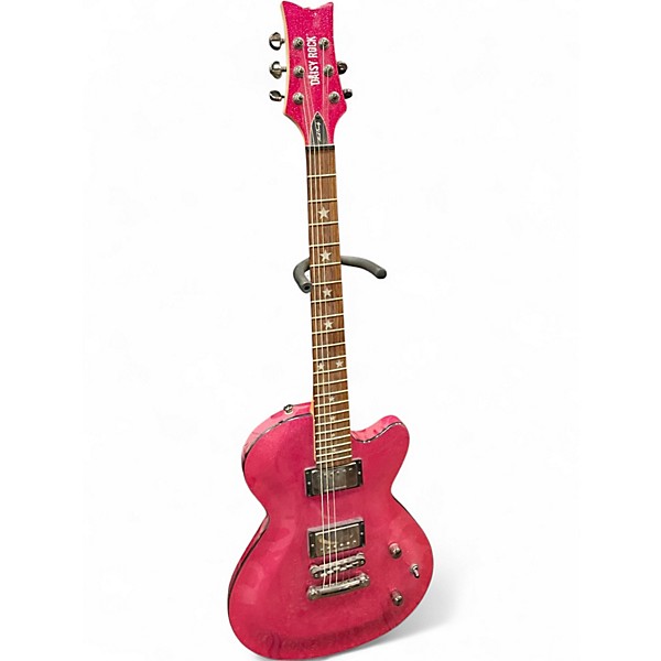 Used Daisy Rock Rock Candy Pink Sparkle Electric Bass Guitar