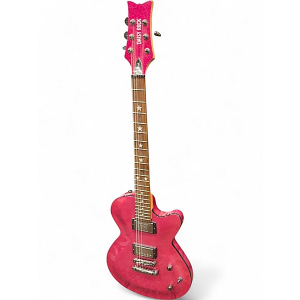 Used Daisy Rock Rock Candy Pink Sparkle Electric Bass Guitar