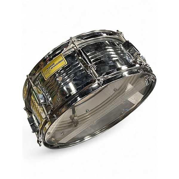 Used Groove Percussion 14in Snare Silver Drum