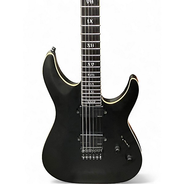 Used Schecter Guitar Research Diamond series sls evil twin Black Solid Body Electric Guitar