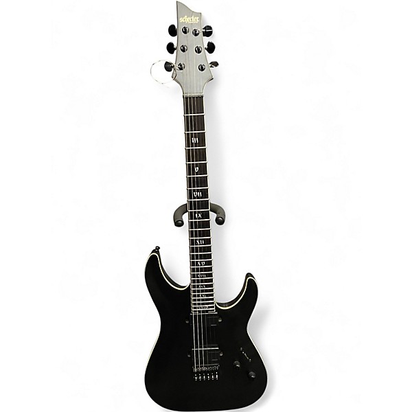 Used Schecter Guitar Research Diamond series sls evil twin Black Solid Body Electric Guitar