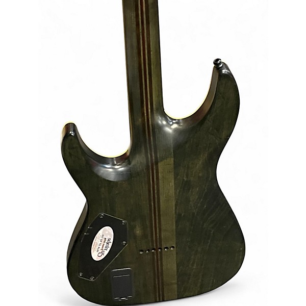 Used Schecter Guitar Research Diamond series sls evil twin Black Solid Body Electric Guitar
