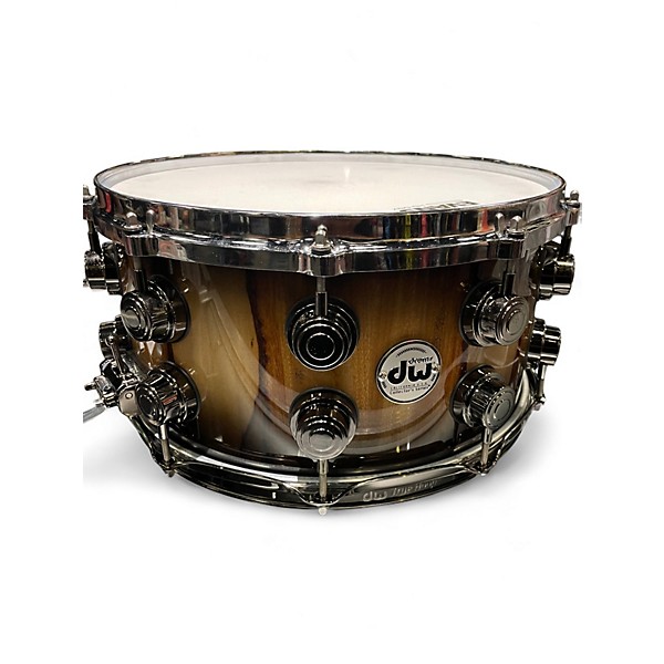 Used DW 14in Collectors series 7x14 African Chen Chen on Maple Mohogany 2 Color Sunburst Drum