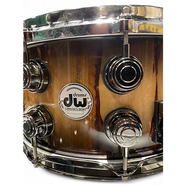 Used DW 14in Collectors series 7x14 African Chen Chen on Maple Mohogany 2 Color Sunburst Drum