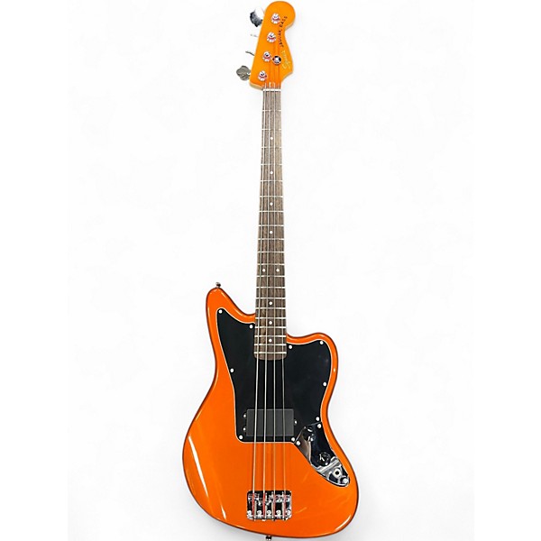 Used Squier Vintage Modified Jaguar Bass Metallic Orange Electric Bass Guitar METALLIC ORANGE Electric Bass Guitar