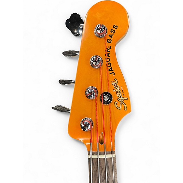 Used Squier Vintage Modified Jaguar Bass Metallic Orange Electric Bass Guitar METALLIC ORANGE Electric Bass Guitar