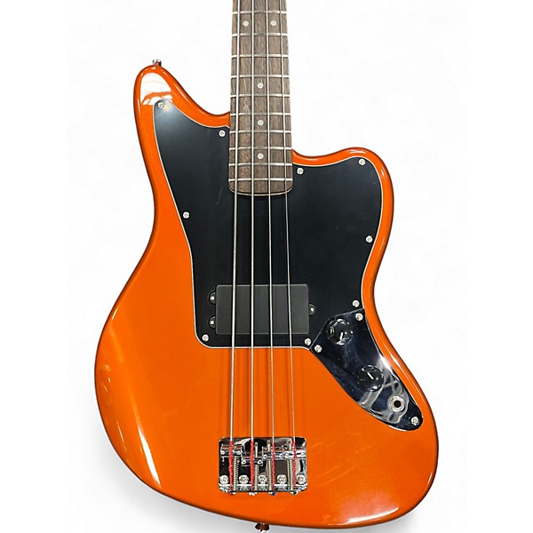 Used Squier Vintage Modified Jaguar Bass Metallic Orange Electric Bass Guitar METALLIC ORANGE Electric Bass Guitar