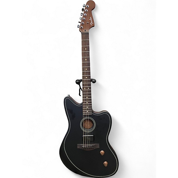 Used Fender Acoustasonic STANDARD JAZZMASTER Black Acoustic Electric Guitar