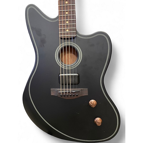 Used Fender Acoustasonic STANDARD JAZZMASTER Black Acoustic Electric Guitar
