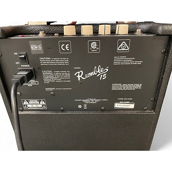 Used Fender Rumble 15 15W 1X8 Bass Combo Amp