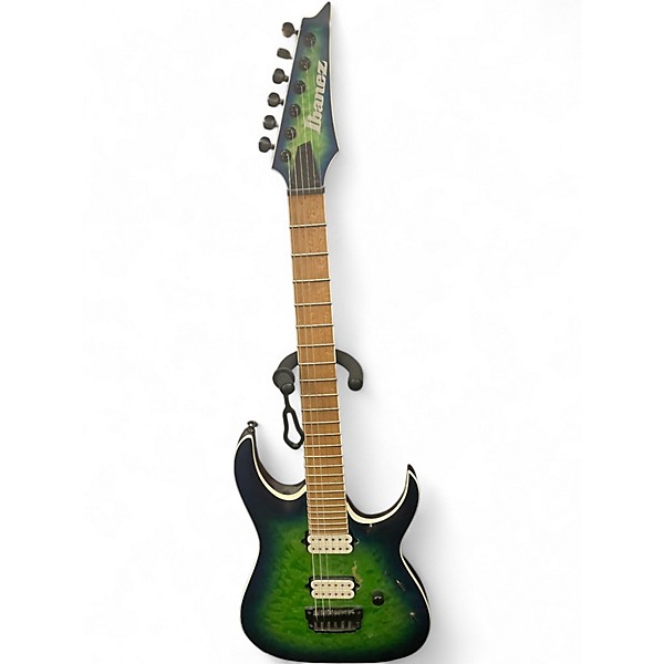 Used Ibanez rgaix5mqm surreal blue burst Solid Body Electric Guitar