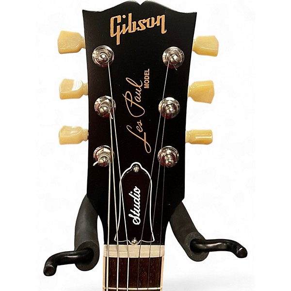Used Gibson LES PAUL STUDIO W/EMG 81 EMG 85 Black Solid Body Electric Guitar