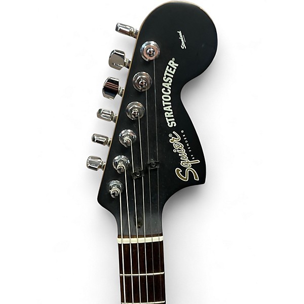 Used Squier Standard Stratocaster Black Solid Body Electric Guitar