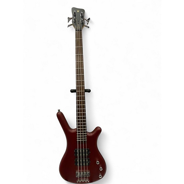 Used 2012 RockBass by Warwick CORVETTE $$ Burgundy Red Transparent Satin Electric Bass Guitar