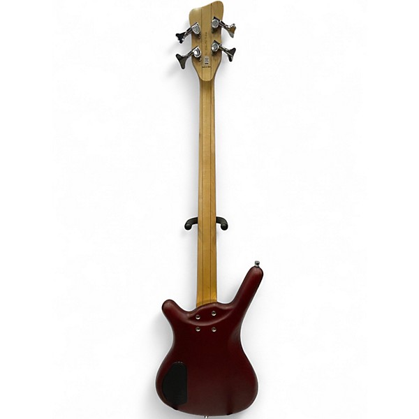 Used 2012 RockBass by Warwick CORVETTE $$ Burgundy Red Transparent Satin Electric Bass Guitar