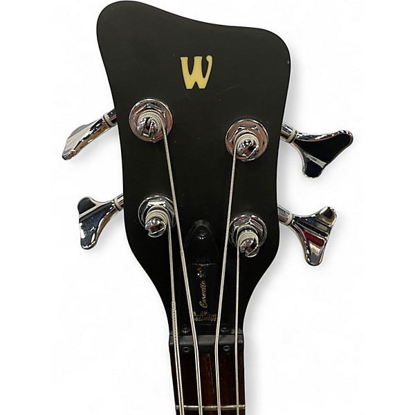 Used 2012 RockBass by Warwick CORVETTE $$ Burgundy Red Transparent Satin Electric Bass Guitar