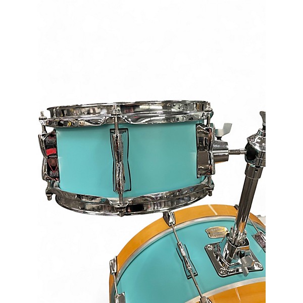 Used Yamaha 4 Piece Stage Custom Hip 4-Piece Shell Pack Matte Surf Green Drum Kit