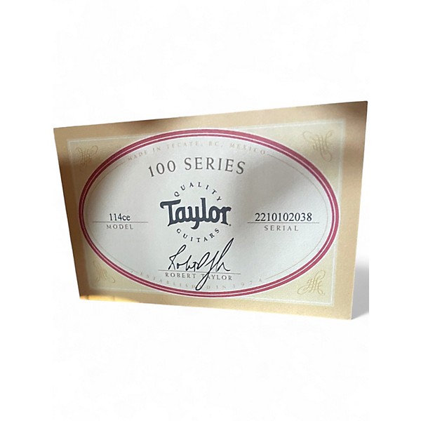 Used Taylor 114CE Natural Acoustic Electric Guitar