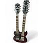 Used Jay Turser DOUBLE NECK LH Cherry Solid Body Electric Guitar thumbnail