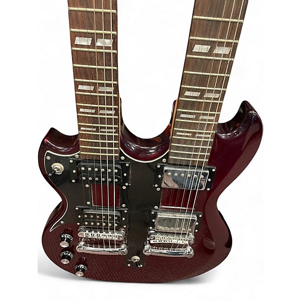 Used Jay Turser DOUBLE NECK LH Cherry Solid Body Electric Guitar