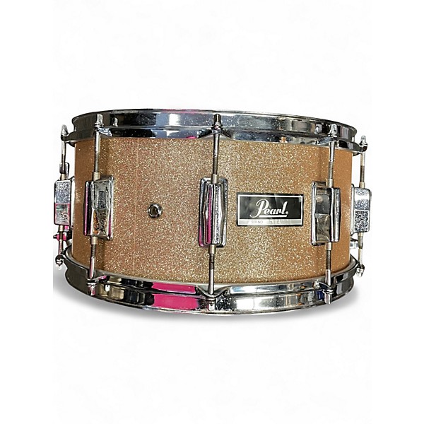 Used Pearl 5.5X14 Fiberglass Snare Gold Sparkle Drum