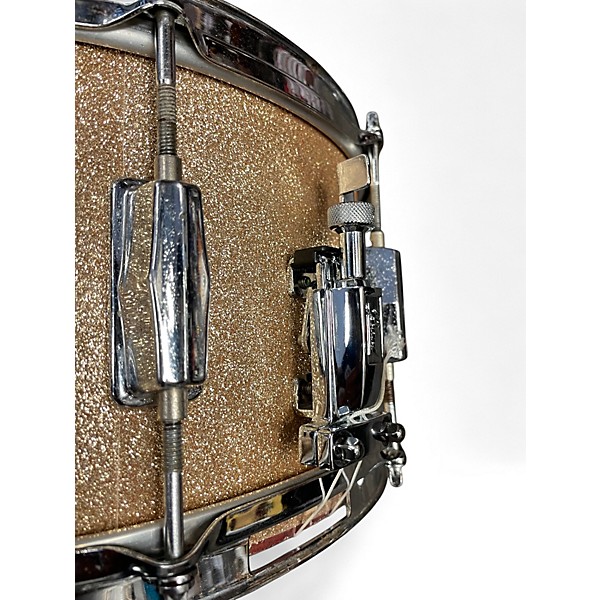 Used Pearl 5.5X14 Fiberglass Snare Gold Sparkle Drum