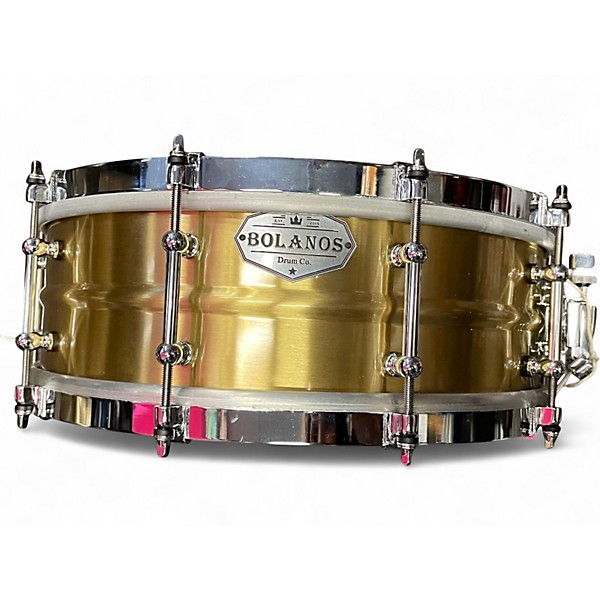 Used Bolanos Drum Company 5.5X14 Bell BrassSnare Brass Drum