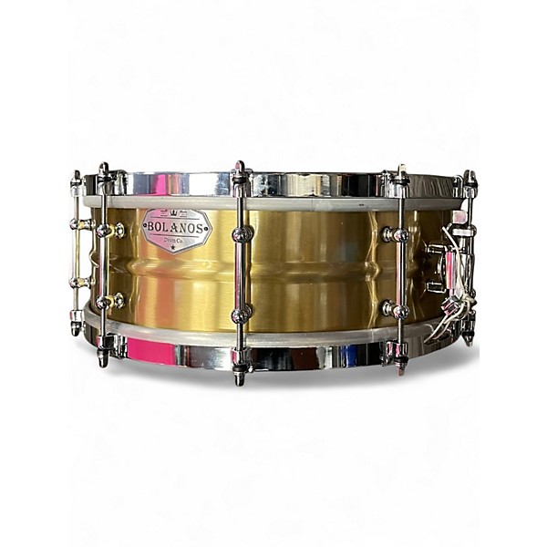 Used Bolanos Drum Company 5.5X14 Bell BrassSnare Brass Drum
