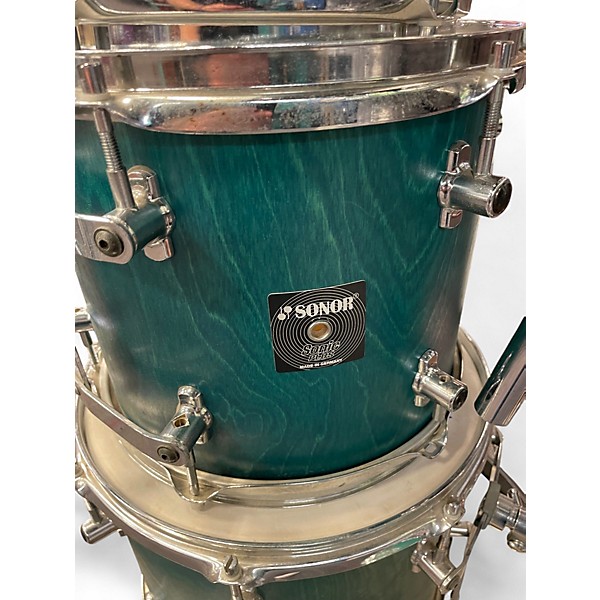 Used SONOR 5 Piece Sonic Plus Teal Drum Kit