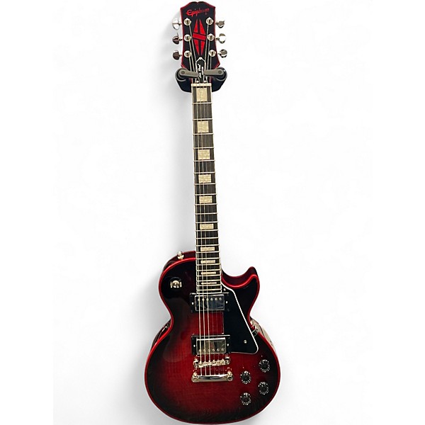 Used 2024 Epiphone Les Paul Custom Widow Red Burst Solid Body Electric Guitar