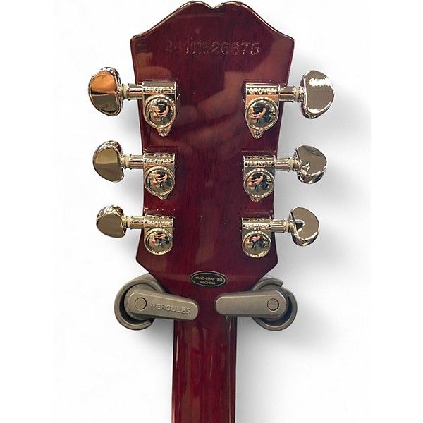 Used 2024 Epiphone Les Paul Custom Widow Red Burst Solid Body Electric Guitar