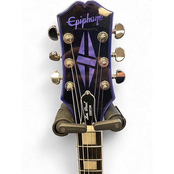 Used 2025 Epiphone Les Paul Custom Widow Purple Burst Solid Body Electric Guitar