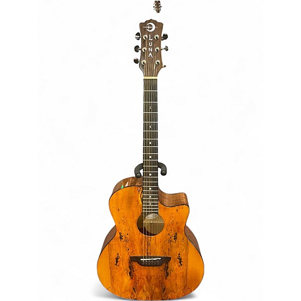 Used Luna Gypsy Spalt Acoustic Electric Natural Acoustic Electric Guitar