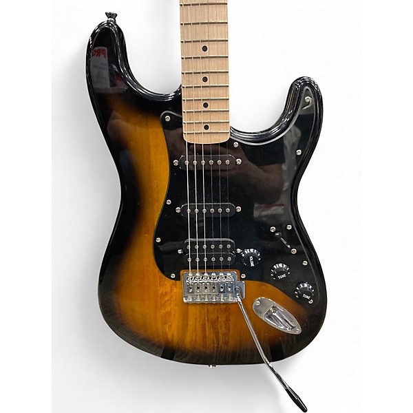Used Squier Stratocaster HSS 2 Tone Sunburst Solid Body Electric Guitar