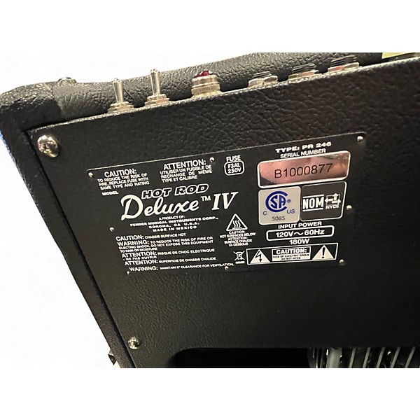 Used Fender Hot Rod Deluxe IV 40W 1x12 Tube Guitar Combo Amp