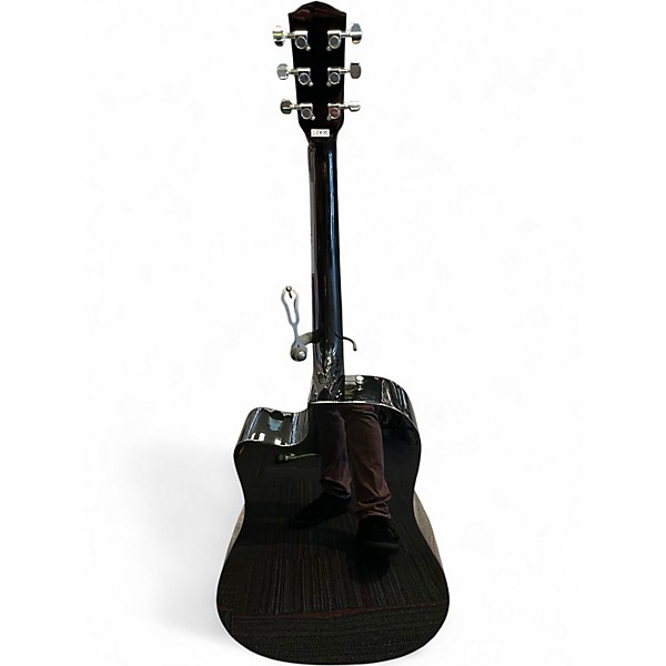 Used Fender CD60SCE Black Acoustic Electric Guitar