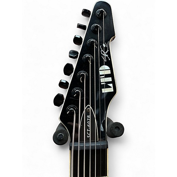 Used ESP LTD SCT607B Stephen Carpenter Signature 7 String Black Solid Body Electric Guitar