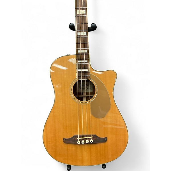 Used Fender Kingman Acoustic Electric Bass Natural Acoustic Bass Guitar