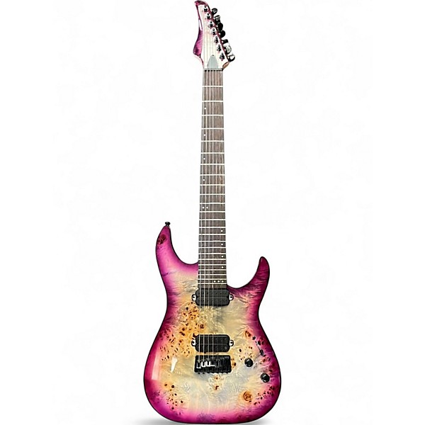 Used Schecter Guitar Research Diamond Series C-7 PRO Aurora Burst Solid Body Electric Guitar