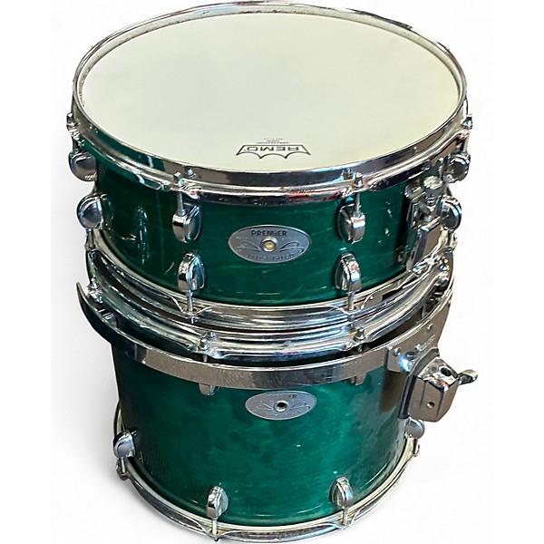 Used Premier 5 Piece Artist Birch Emerald Green Drum Kit