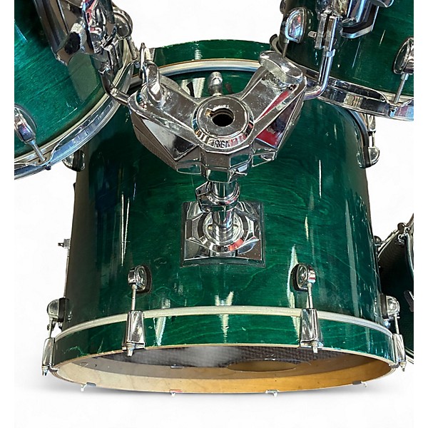 Used Premier 5 Piece Artist Birch Emerald Green Drum Kit