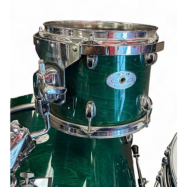 Used Premier 5 Piece Artist Birch Emerald Green Drum Kit