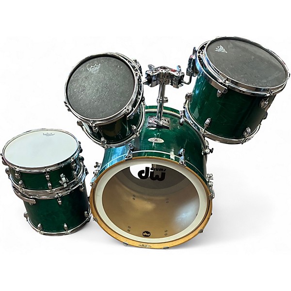 Used Premier 5 Piece Artist Birch Emerald Green Drum Kit