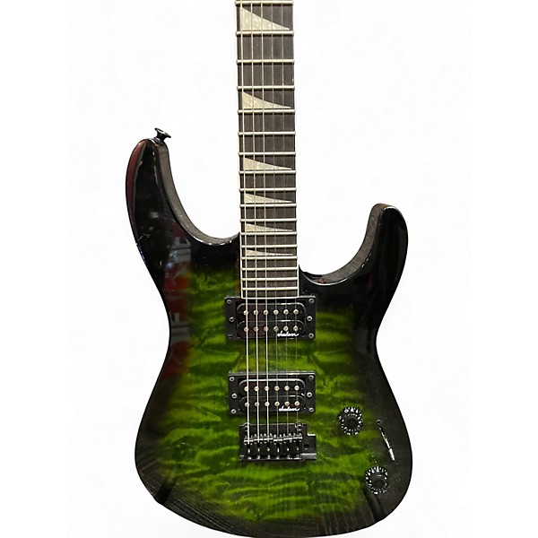 Used Jackson JS20 DINKY TRANSPARENT GREEN Solid Body Electric Guitar